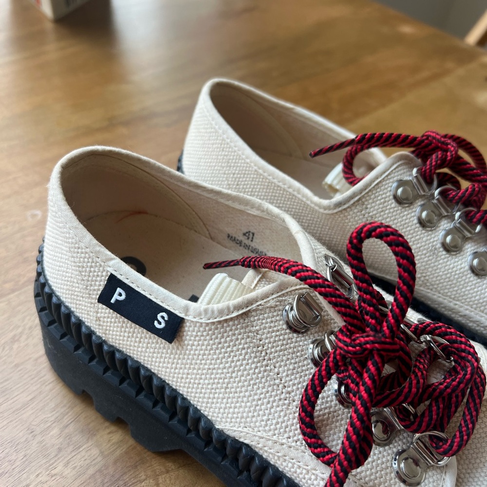 Proenza Schouler PS Canvas Hiking Sneakers – Off-White/Black